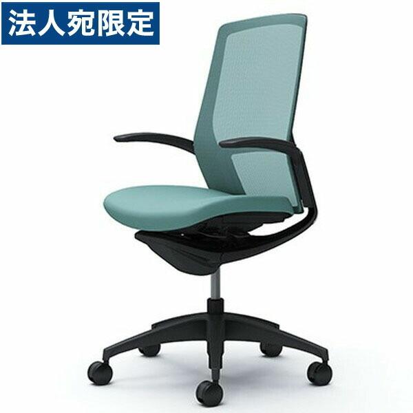 『代引不可』『受注生産品』オカムラ フィノラ ハイバック デザイン肘 ブラックパネル ブラックボディ ブラック脚 座クッション セージ C747MR F1G6