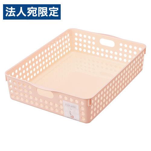 イノマタ化学 ストックバスケット A4 ライトピンク 4570 生活雑貨 雑貨