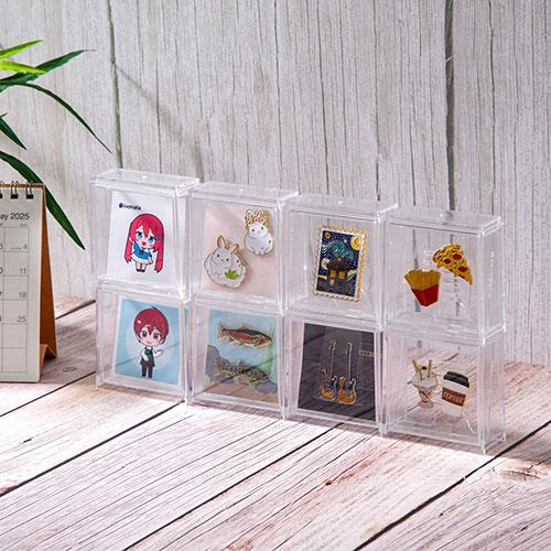 イノマタ化学 ピンバッジ 収納 ケース ディスプレイケース 10個