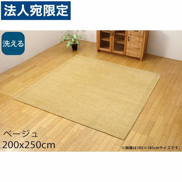 『代引不可』イケヒコ モデルノ 洗える ラグカーペット シェニール織 200×250cm ベージュ MDRN200250 『返品不可』『法人宛のみ送料無料(一部地域除く)』