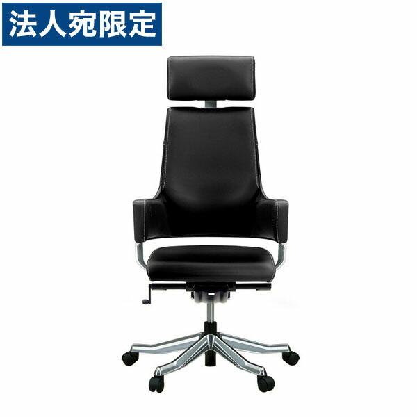 『代引不可』MERRYFAIR デルフィ DELPHI オフィスチェア ハイバック フルレザー ブラック 『返品不可』『法人宛のみ送料無料(一部地域除く)』