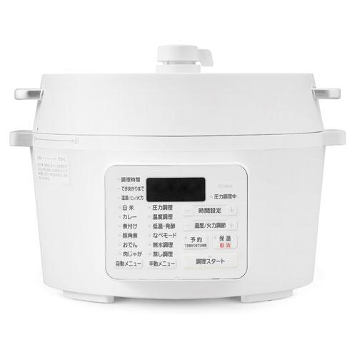 新品未使用★アイリスオーヤマ4.0L電気圧力鍋PC-MA4-W白　低温発酵蒸し器 代引不可』アイリスオーヤマ 電気圧力鍋 4.0L ホワイト PC-MA4-W 電気