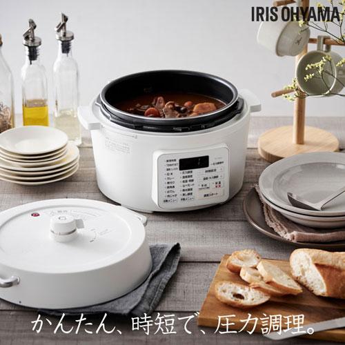 代引不可』アイリスオーヤマ 電気圧力鍋 4.0L ホワイト PC-MA4-W 電気