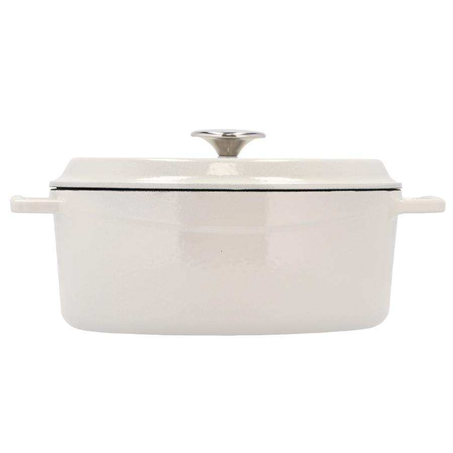 LAVA 鋳鉄ホーロー鍋 オーバルキャセロール 27cm MAJOLICA WHITE