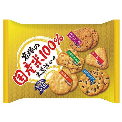 岩塚製菓 岩塚の国産米100％米菓詰め合わせ 165g 3個 : オフィス