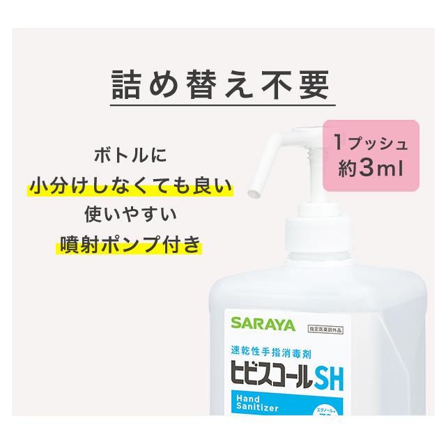 SARAYA（サラヤ） ヒビスコールSH 1L 噴射ポンプ付 除菌OT『法人宛のみ