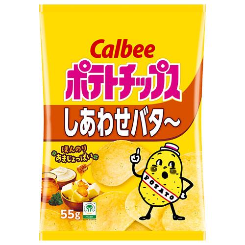ポテトチップス カルビー しあわせバター 55g 3袋 : オフィストラスト