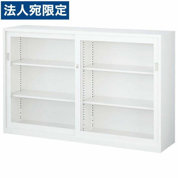 『代引不可』生興 ニュースタンダード書庫 A4対応書庫 ANWシリーズ(ホワイト) 下置き用(アジャスター付) ガラス引戸書庫 W1760×D400×H1120 ANW-64G