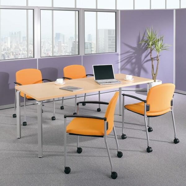 『代引不可』生興 WK型会議用テーブル W1200×D750×H700mm WK1275MT-SV [ ミーティングテーブル 会議室 ]『法人宛のみ送料無料(一部地域除く)』 |  | 01