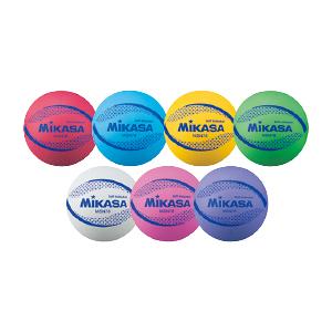 カラーソフトバレーボール ５球 2022正規激安 最低価格の 紫 MSN78-V 5 ミカサ