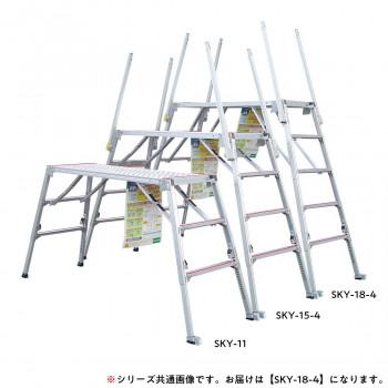 代引不可) (同梱不可)四脚調節式 足場台(可搬式作業台)