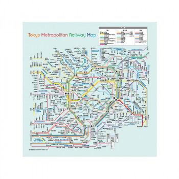 (同梱不可)トレシー 22×22cm A 2222P-TMP Tokyo Metropolitan Railway Map｜officeyu