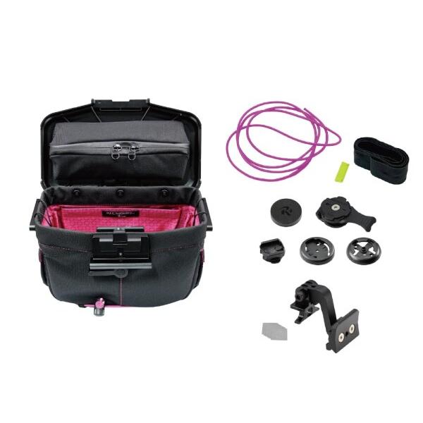 (レックマウントプラス) ライドオンバッグ (ブラック/ピンク)+ブロンプトン専用ベースマ の商品画像