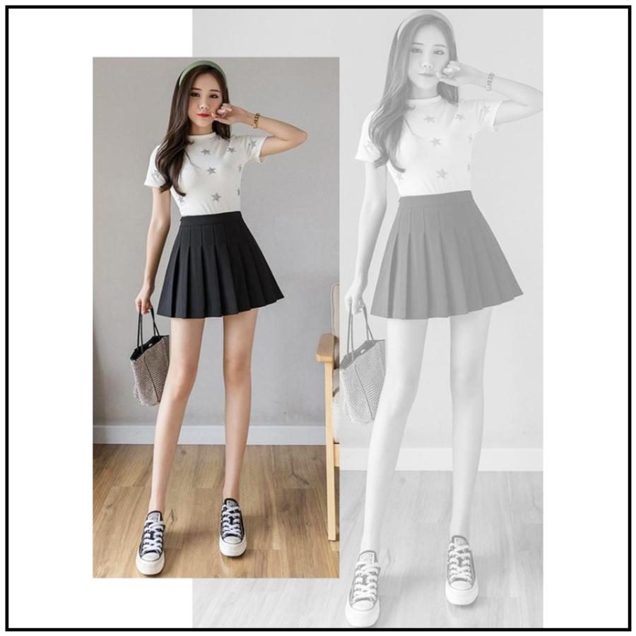 ミニスカート フレアスカート レディース 脚長 ショート 韓国  