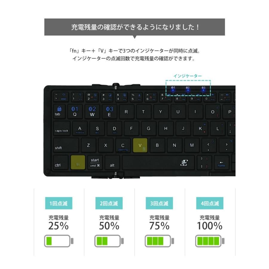 キーボード ブルートゥース Bluetooth ワイヤレス テンキー付き 折りたたみ Iphone Ipad Android スマートフォン タブレット用 ブラック ホワイト Tri 10key Tri10 スリーイー オンラインストア 通販 Yahoo ショッピング