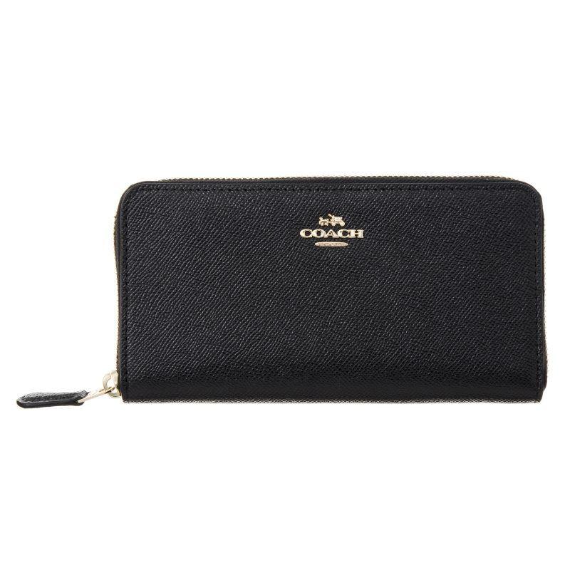 COACH コーチ 財布 長財布 ラウンドファスナー レディース ブラック 