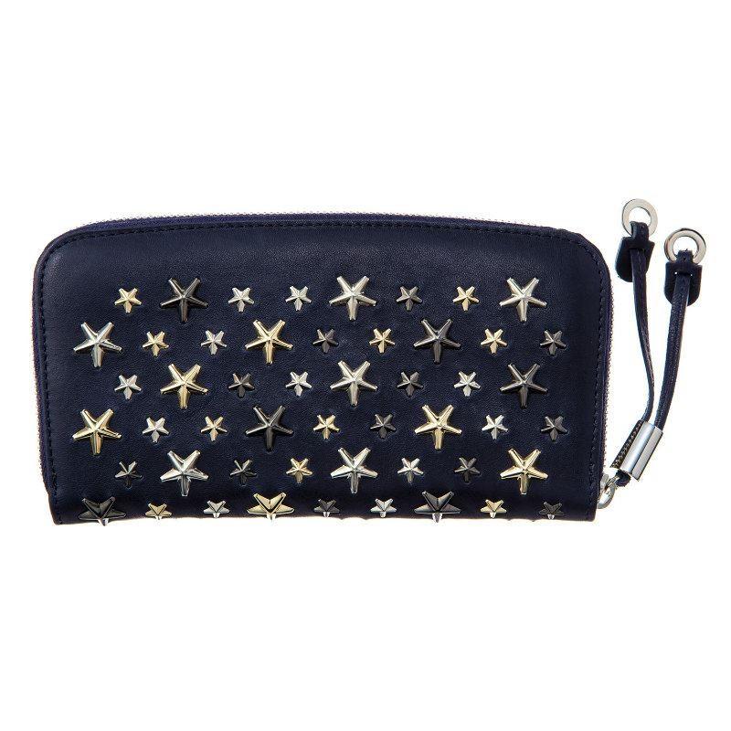 アウトレット送料無料 ジミーチュウ 財布 長財布 ユニセックス ネイビー Jimmy Choo Filipa Ltr Navy Metallic Mix 期間限定セール Www Yalaphone Com