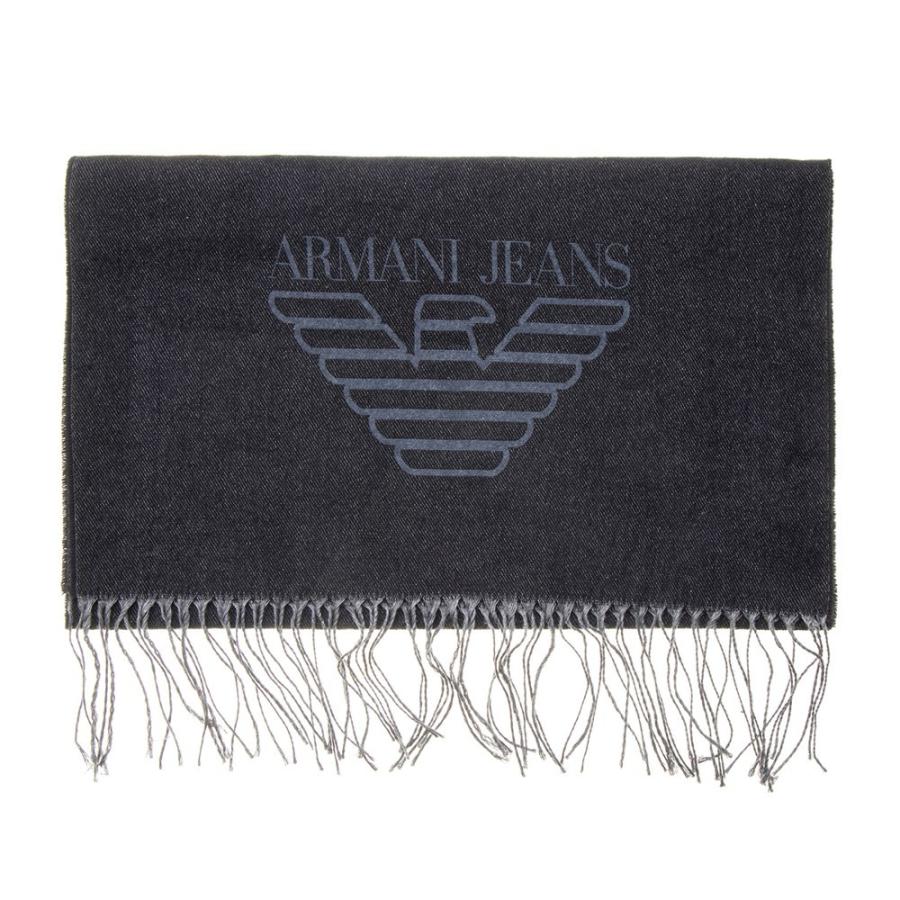 アルマーニジーンズ ブランド マフラー 934102 CD714 00020 ブラック ユニセックス ARMANI JEANS ポイント利用 爆買