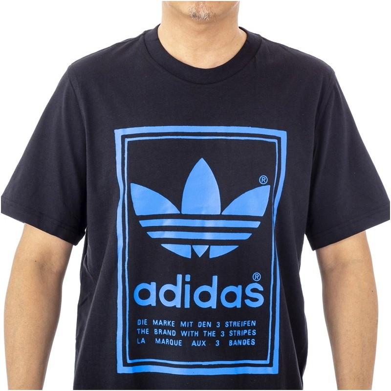アディダス メンズ Tシャツ ED6918 ブラック ブルー adidas ブラック 