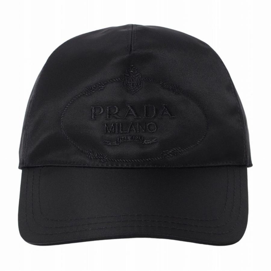 プラダ メンズ キャップ 帽子 野球帽 ブラック 1HC179 2DMI F0002 L PRADA ポイント利用 爆買の画像