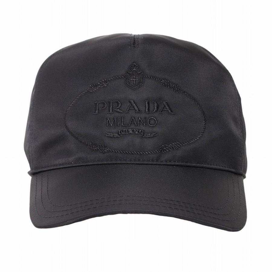 プラダ メンズ キャップ 帽子 野球帽 ブラック 2HC179 2DMI F0002 L PRADA ポイント利用 爆買の画像