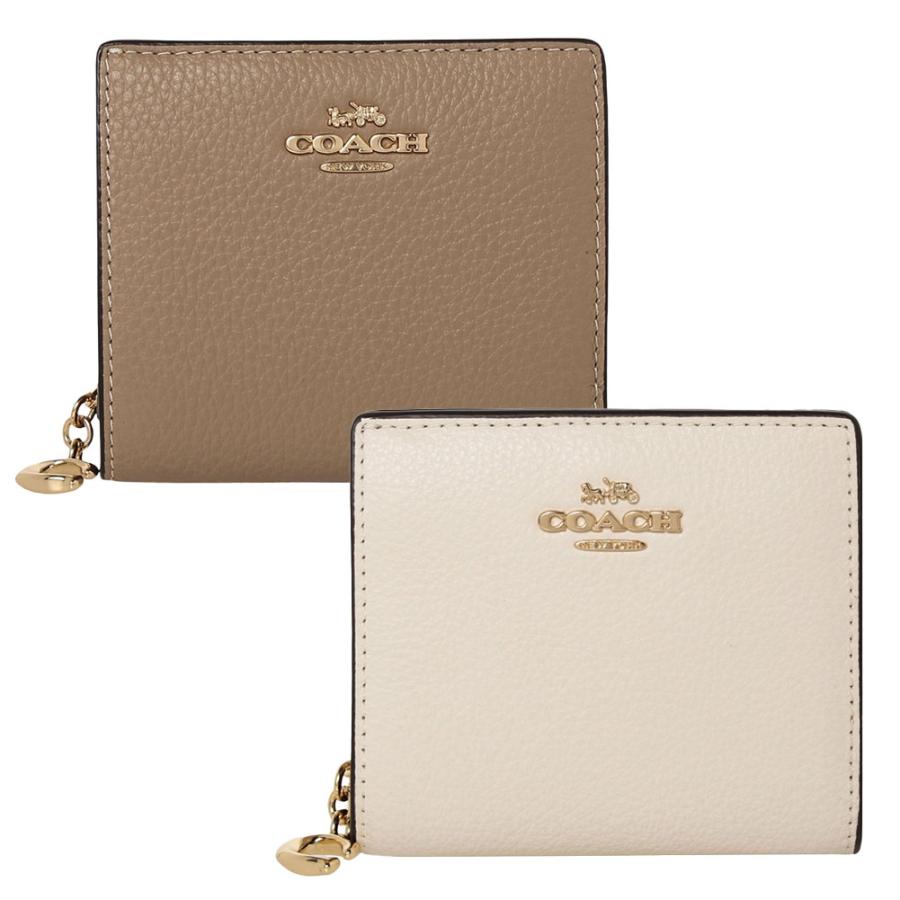 コーチアウトレット 二つ折り財布 C2862 COACH OUTLET／プレゼント 誕生日 記念日 クリスマス お祝い 母の日 白 ベージュ 茶 ポイント利用 爆買 | COACH