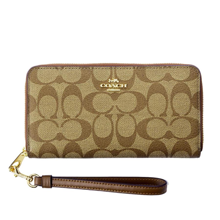 COACH 長財布 C4452 IM5SU ブラウン/ゴールド 新品 未使用 COACH（コーチ） 財布 長財布 レディース C4452 COACH OUTLET ラウンド