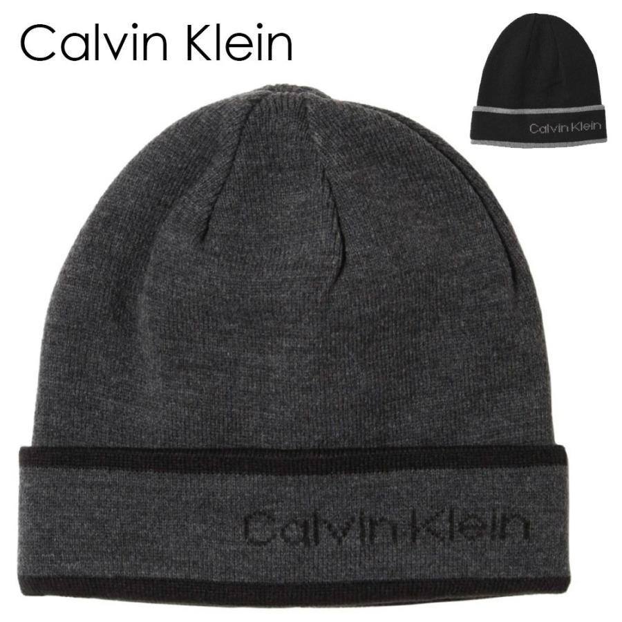 カルバンクライン ニットキャップ CK200040C メンズ CALVIN KLEIN Black ブラック Gray グレー ポイント利用 爆買 | Calvin Klein
