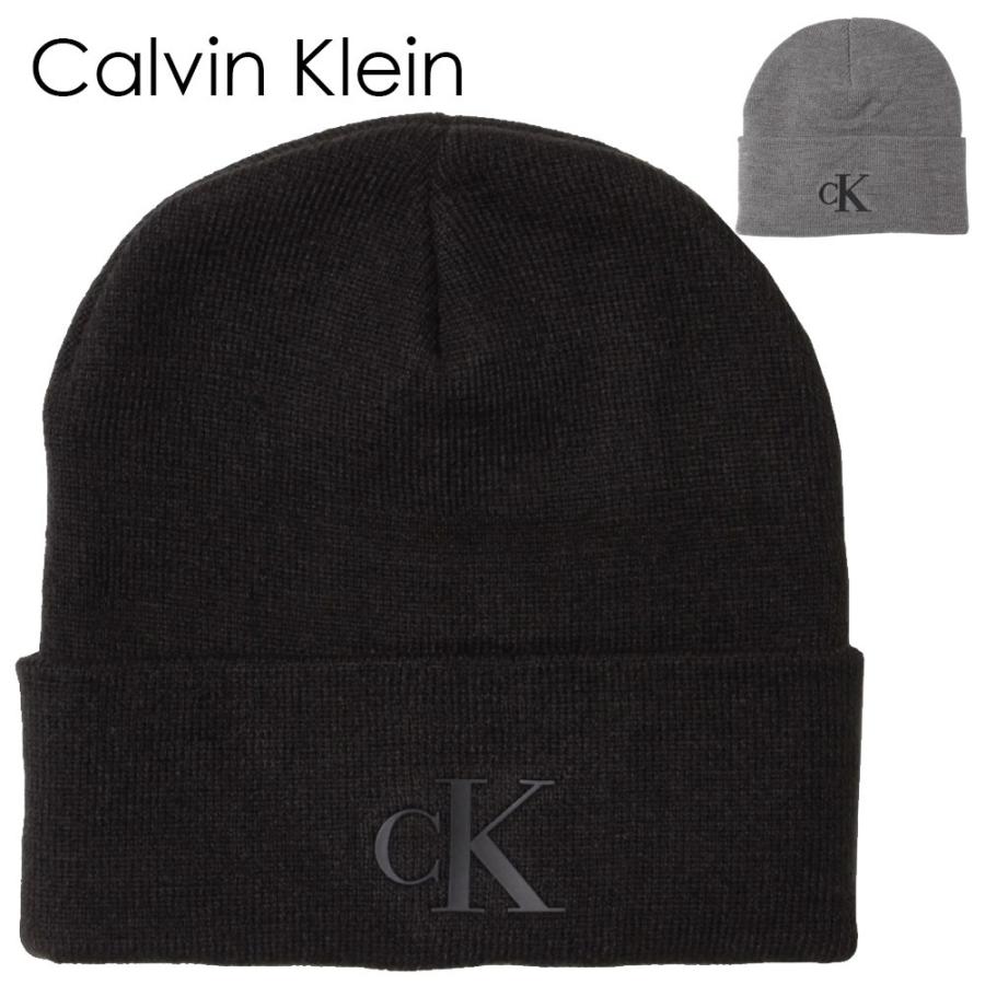 カルバンクライン ニットキャップ CK200065 メンズ CALVIN KLEIN Black ブラック Gray グレー ポイント利用 爆買 | Calvin Klein
