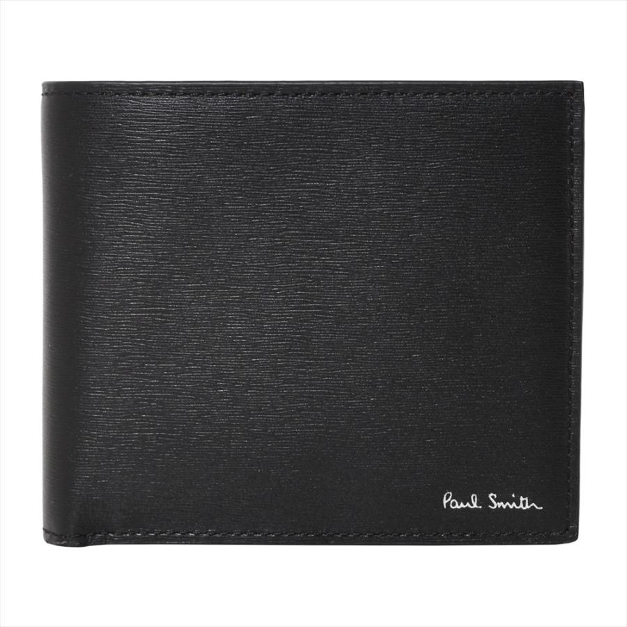 ポールスミス 二つ折り財布 M1A 4833 ISTRGS 79-BLACK Black PAUL SMITH