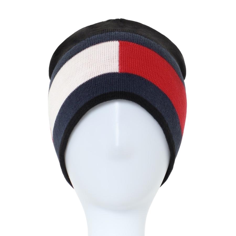 トミーヒルフィガー ニット帽 TH100005C 001 ブラック TOMMY HILFIGER 帽子 メンズ 男女兼用 秋冬 防寒 ブランド プレゼント 爆買 | TOMMY HILFIGER | 01