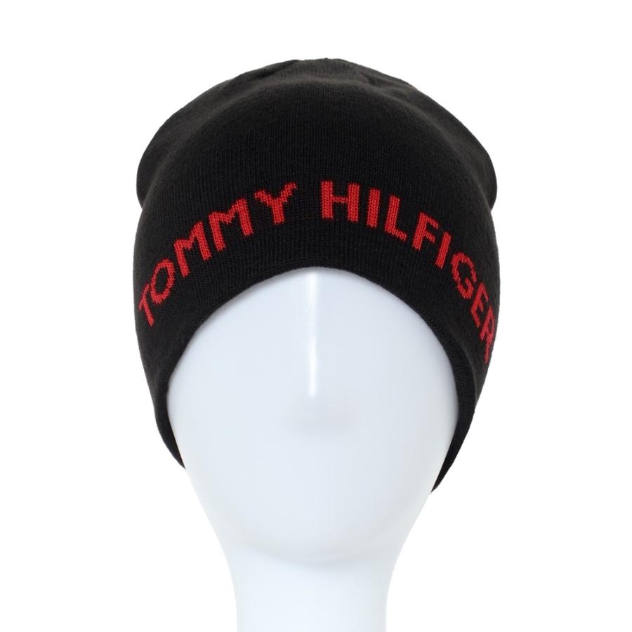 トミーヒルフィガー ニット帽 TH100005C 001 ブラック TOMMY HILFIGER 帽子 メンズ 男女兼用 秋冬 防寒 ブランド プレゼント 爆買 | TOMMY HILFIGER | 05
