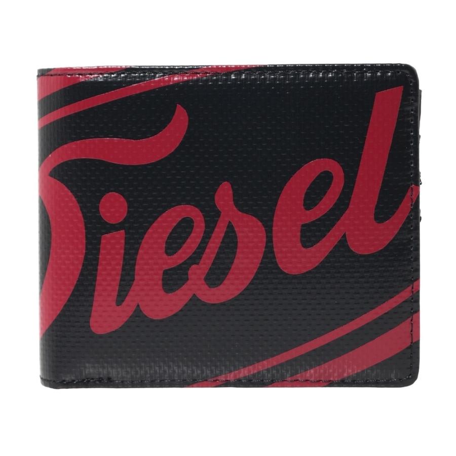 DIESEL ディーゼル 二つ折り財布 X08438 P4447 T8013 Black メンズ 