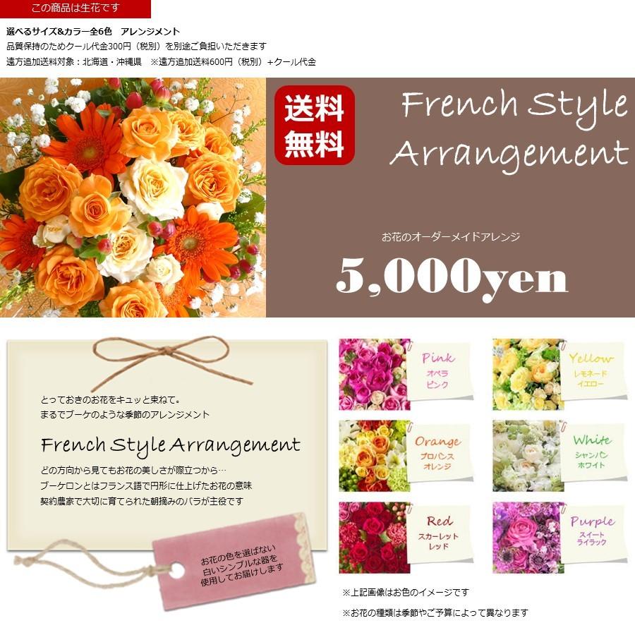 アレンジ「フレンチバスケット5000円」誕生日 記念日 お見舞い ホワイトデー 母の日 父の日 敬老の日 クリスマス 生花 バラ あすつく |  | 01