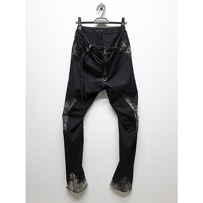 KMRii KMRii・ケムリ/Cotton Black Shadow Stretch Pants/Black KMRii KMRii・ケムリ/Cotton Black Shadow Stretch Pants/Black