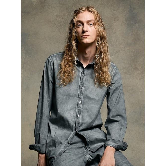 (予約品）2〜3月入荷予定/wjk・ダブルジェイケイ/dyed regular shirt/d.gray | wjk