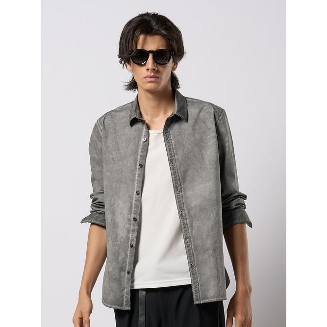 (予約品）2〜3月入荷予定/wjk・ダブルジェイケイ/dyed regular shirt/d.gray | wjk | 04