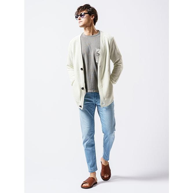 SALE50%OFF/wjk・ダブルジェイケイ/elbow patch cardigan/white SALE50%OFF/wjk・ダブルジェイケイ/elbow patch cardigan/white