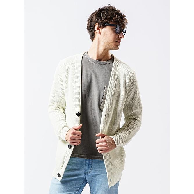 SALE50%OFF/wjk・ダブルジェイケイ/elbow patch cardigan/white SALE50%OFF/wjk・ダブルジェイケイ/elbow patch cardigan/white