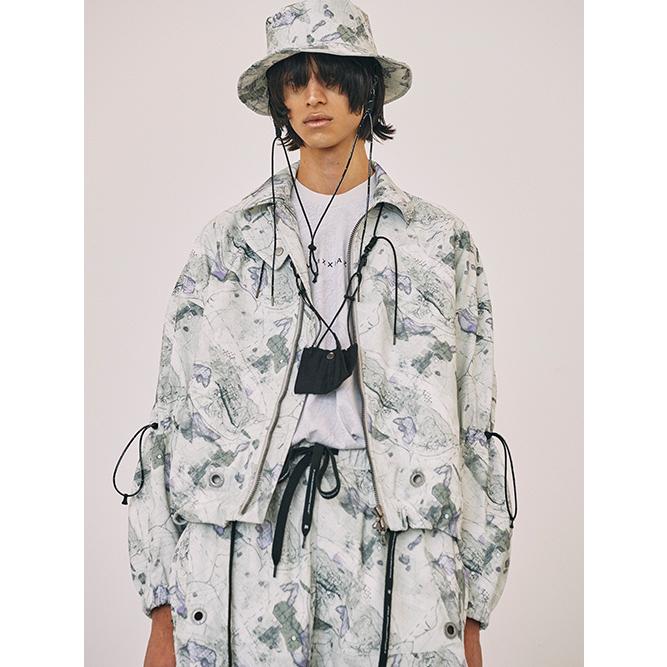SALE50%OFF/NIL/S・ニルズ/PRINTED PL STRETCH TWILL COAT FOR MALE/OFF WHITE | NILoS | 12