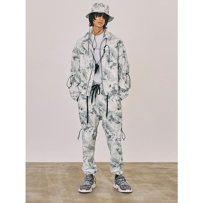 SALE50%OFF/NIL/S・ニルズ/PRINTED PL STRETCH TWILL COAT FOR MALE/OFF WHITE | NILoS | 13