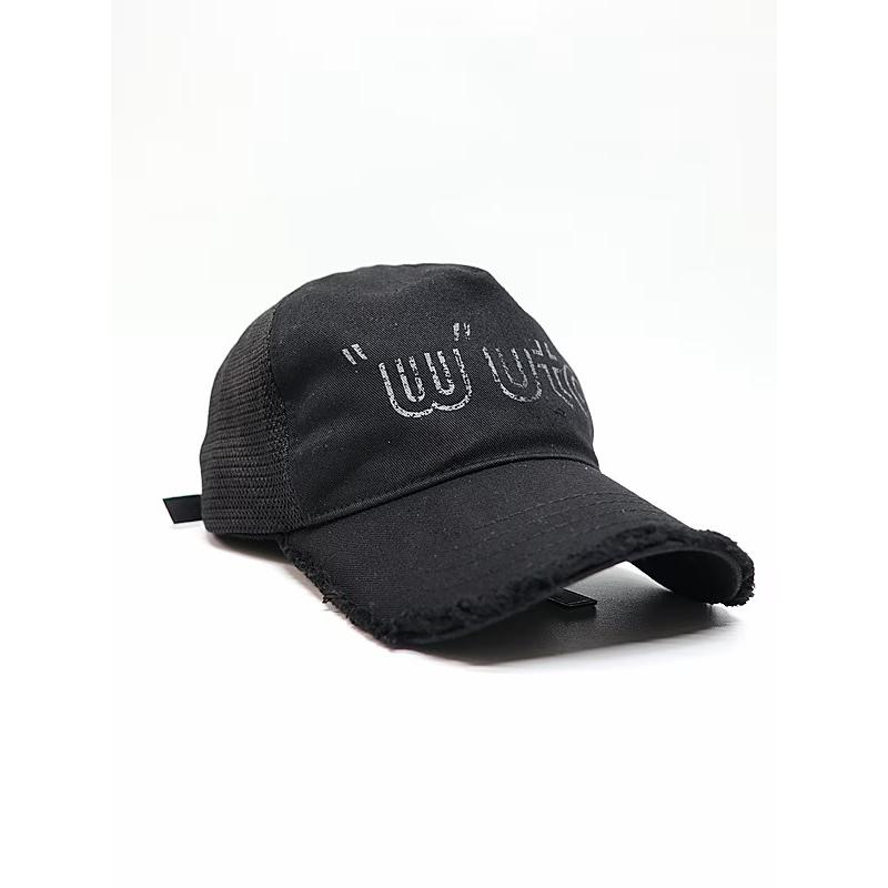 wjk・ダブルジェイケイ/muta コラボレーション "w"uta cut-off mesh cap/deep black | wjk | 09