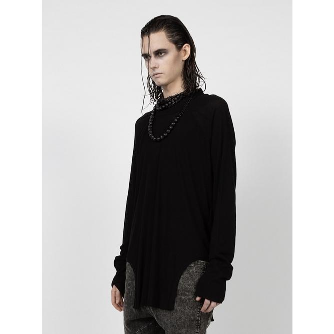 JULIUS SALE40%OFF/JULIUS・ユリウス/COTTON RIB CUT & SEWN3/BLACK 