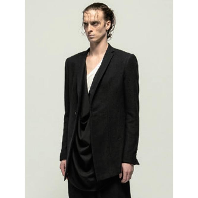 JULIUS・ユリウス/WOOL/RAYON/SILK SHRINK KERSEY JACKET1/BLACK | JULIUS | 08