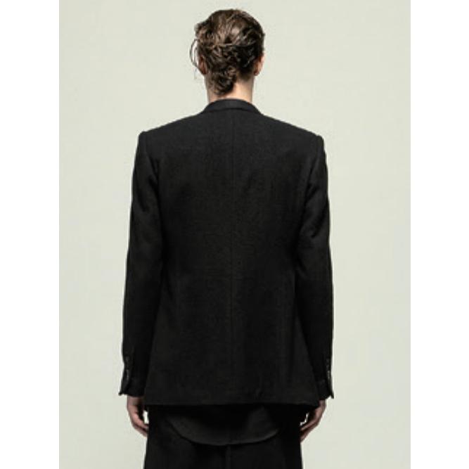JULIUS・ユリウス/WOOL/RAYON/SILK SHRINK KERSEY JACKET1/BLACK | JULIUS | 09