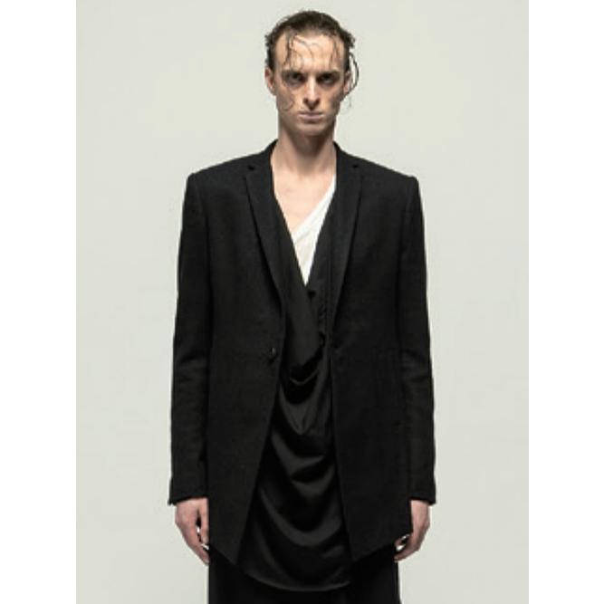 JULIUS・ユリウス/WOOL/RAYON/SILK SHRINK KERSEY JACKET1/BLACK | JULIUS | 07