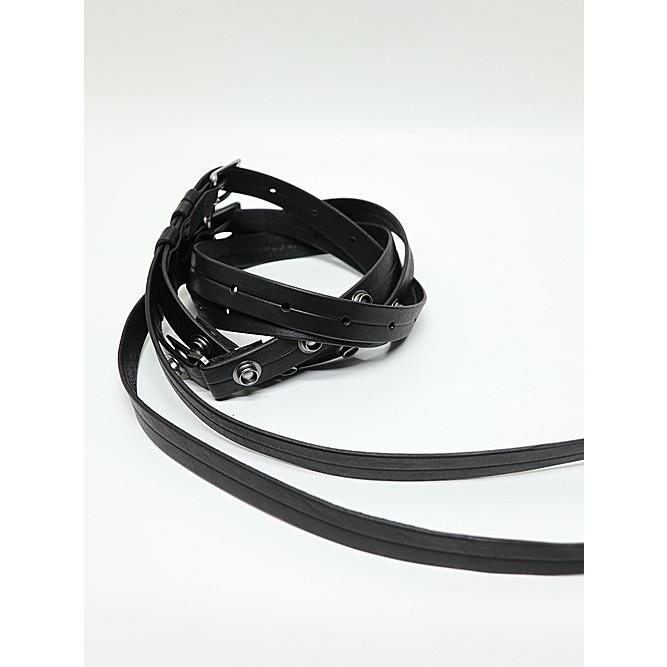 JULIUS JULIUS・ユリウス/COW SKIN BELT2/BK×SV : OFFSIDE JULIUS JULIUS・ユリウス/COW SKIN BELT2/BK×SV : OFFSIDE
