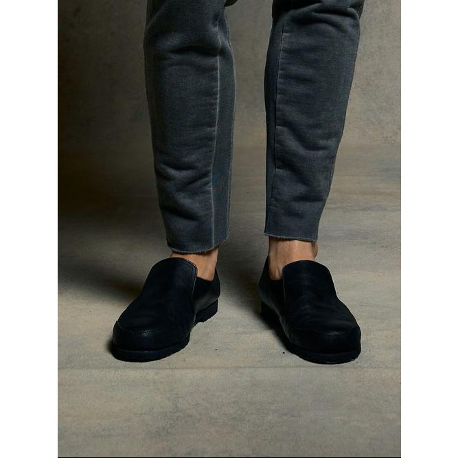 wjk・ダブルジェイケイ/combination slip-on shoes/blackの画像