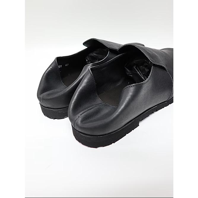 wjk・ダブルジェイケイ/combination slip-on shoes/blackの画像