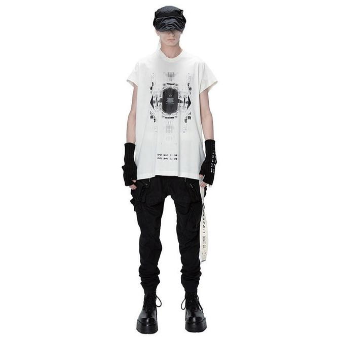 JULIUS JULIUS・ユリウス/COTTON SZ JERSEY CUT & SEWN3/OFF WHITE